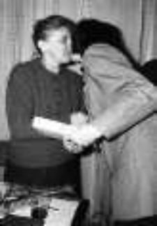 Pożegnanie bibliotekarzy z Kodnia i Łomaz odchodzących na emeryturę w czytelni WiMBP w Białej Podlaskiej - Helena Szudejko