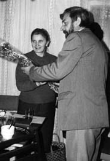 Pożegnanie bibliotekarzy z Kodnia i Łomaz odchodzących na emeryturę w czytelni WiMBP w Białej Podlaskiej