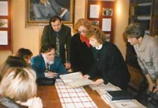 Wizyta bibliotekarzy WiMBP w Białej Podlaskiej w bibliotekach obwodu brzeskiego na Białorusi - w bibliotece w Iwanowie