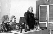 Pracownicy Działu Informacji Bibliografii i Wiedzy o Regionie z wizytą w Bibliotece Obwodowej w Brześciu (15-16.05.1990 r.)