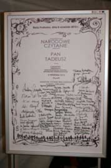 Narodowe Czytanie Pana Tadeusza w Białej Podlaskiej, 8.09.2012 r.
