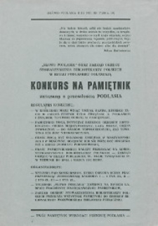 Ulotka : [Inc.:] "Słowo Podlasia" oraz Zarząd Okręgu Stowarzyszenia Bibliotekarzy Polskich w Białej Podlaskiej ogłaszają "Konkurs na pamiętnik związany z przeszłością Podlasia"