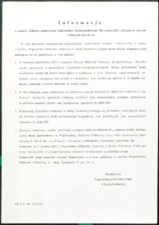 Informacja o pomocy bibliotek publicznych województwa bialskopodlaskiego dla nauczycieli studiujących zaocznie i dokształających się