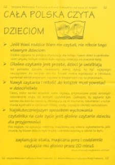 Afisz : [Inc.:] Cała Polska czyta dzieciom [...]