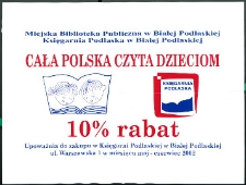Druk ulotny : Akcja promocji czytelnictwa "Cała Polska czyta dzieciom", 2002