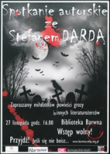 Plakat : Spotkanie autorskie ze Stefanem Dardą, 27.11.2012 r.