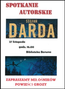 Ulotka : Spotkanie autorskie - Stefan Darda, 27.11.2013