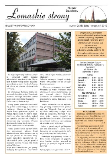 Łomaskie Strony : biuletyn mieszkańc&oacute;w Łomaz i okolic R. 5 (2013) nr 2 (38)