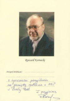 Druk pamiątkowy : Podlaskie Spotkania Regionalne. Nr 6. Poeci też sa ludźmi... : spotkanie z Ryszardem Kornackim, 14.11.2008 r.
