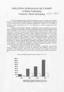 Biblioteka Komunalna nr 2 Wojewódzkiej i Miejskiej Biblioteki Publicznej w Białej Podlaskiej : historia i dzień dzisiejszy1970-1998