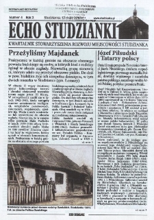 Echo Studzianki : kwartalnik Stowarzyszenia Rozwoju Miejscowości Studzianka R. 2 (2010) nr 4