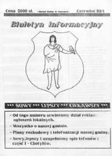 Biuletyn Informacyjny : Rada Gminy Piszcza Nr 1, czerwiec (1993)
