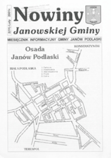Nowiny Janowskiej Gminy : miesięcznik informacyjny Gminy Janów Podlaski R.2 (2001) nr 2 (11)