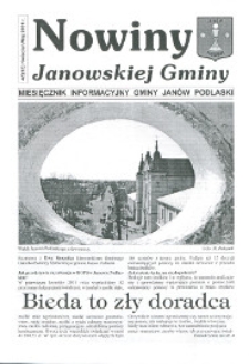 Nowiny Janowskiej Gminy : miesięcznik informacyjny Gminy Janów Podlaski R.2 (2001) nr 4/5 (13)