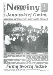 Nowiny Janowskiej Gminy : miesięcznik informacyjny Gminy Jan&oacute;w Podlaski R.2 (2001) nr 6 (14)