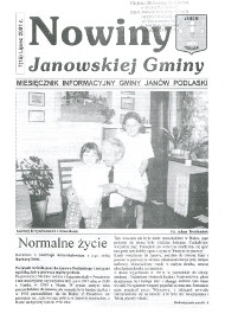 Nowiny Janowskiej Gminy : miesięcznik informacyjny Gminy Jan&oacute;w Podlaski R.2 (2001) nr 7 (15)