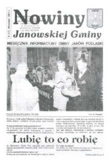 Nowiny Janowskiej Gminy : miesięcznik informacyjny Gminy Janów Podlaski R.2 (2001) nr 9 (17)