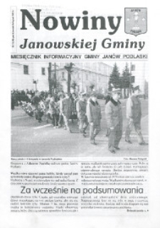 Nowiny Janowskiej Gminy : miesięcznik informacyjny Gminy Jan&oacute;w Podlaski R.2 (2001) nr 10/11 (18)