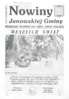 Nowiny Janowskiej Gminy : miesięcznik informacyjny Gminy Jan&oacute;w Podlaski R. 3 (2002) nr 2/3 (21)