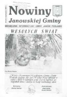 Nowiny Janowskiej Gminy : miesięcznik informacyjny Gminy Janów Podlaski R. 3 (2002) nr 2/3 (21)