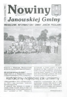 Nowiny Janowskiej Gminy : miesięcznik informacyjny Gminy Janów Podlaski R. 3 (2002) nr 6 (23)