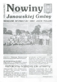 Nowiny Janowskiej Gminy : miesięcznik informacyjny Gminy Jan&oacute;w Podlaski R. 3 (2002) nr 6 (23)