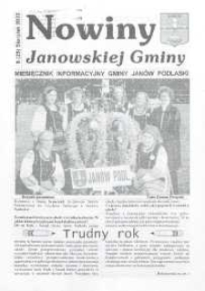 Nowiny Janowskiej Gminy : miesięcznik informacyjny Gminy Janów Podlaski R. 3 (2002) nr 8 (25)