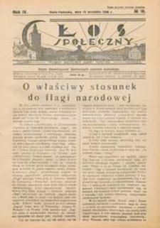 Głos Społeczny R. 4 (1936) nr 18