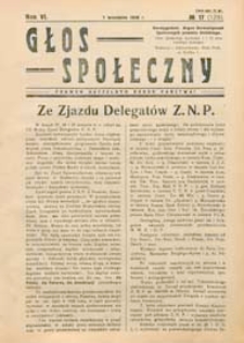 Głos Społeczny R. 6 (1938) nr 17 (129)
