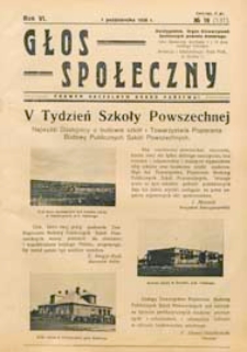 Głos Społeczny R. 6 (1938) nr 19 (131)