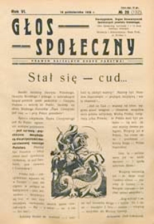Głos Społeczny R. 6 (1938) nr 20 (132)