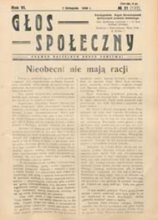 Głos Społeczny R. 6 (1938) nr 21 (133)