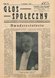 Głos Społeczny R. 6 (1938) nr 22 (134)