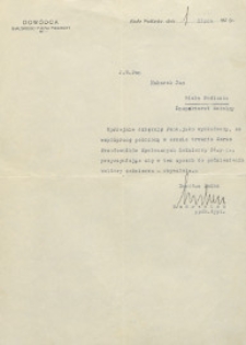 Podziękowanie Janowi Makarukowi za współpracę włożoną w czasie trwania Kursu Przodowników Społecznych 34 pp