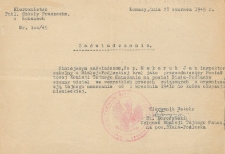 Zaświadczenie o udziale Jana Makaruka w pracach związanych z organizacja tajnego nauczania na terenie pow. bialskiego