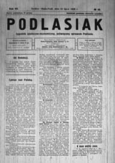 Podlasiak : tygodnik polityczno-społeczno-narodowy, poświęcony sprawom ludu podlaskiego R. 7 (1928) nr 30