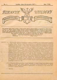 Dziennik Urzędowy Województwa Lubelskiego R.8 (1927) nr 1