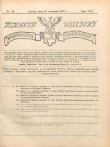 Dziennik Urzędowy Wojew&oacute;dztwa Lubelskiego R.8 (1927) nr 15