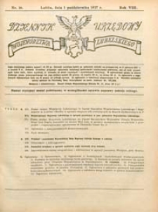 Dziennik Urzędowy Wojew&oacute;dztwa Lubelskiego R.8 (1927) nr 16