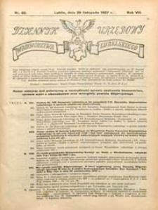 Dziennik Urzędowy Województwa Lubelskiego R.8 (1927) nr 22