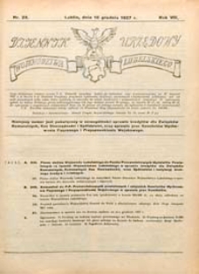 Dziennik Urzędowy Wojew&oacute;dztwa Lubelskiego R.8 (1927) nr 23