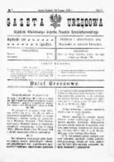 Gazeta Urzędowa Wydziału Powiatowego Sejmiku Powiatu Konstantynowskiego R. 2 (1920) nr 7