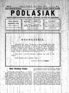 Podlasiak : tygodnik polityczno-społeczno-narodowy, poświęcony sprawom ludu podlaskiego R. 6 (1927) nr 1