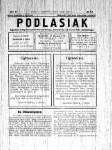 Podlasiak : tygodnik polityczno-społeczno-narodowy, poświęcony sprawom ludu podlaskiego R. 6 (1927) nr 5-6