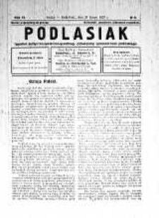 Podlasiak : tygodnik polityczno-społeczno-narodowy, poświęcony sprawom ludu podlaskiego R. 6 (1927) nr 9