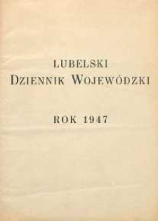 Lubelski Dziennik Wojewódzki 1947 : skorowicz alfabetyczny