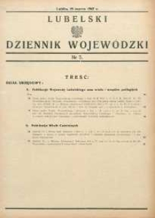 Lubelski Dziennik Wojewódzki 1947 nr 5
