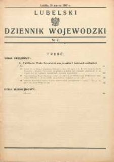 Lubelski Dziennik Wojewódzki 1947 nr 7