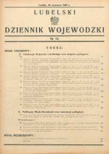 Lubelski Dziennik Wojewódzki 1947 nr 12