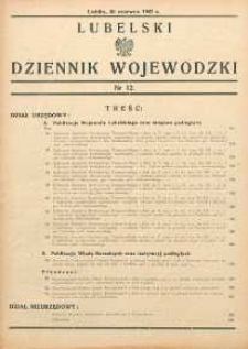 Lubelski Dziennik Wojewódzki 1947 nr 12